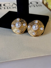 Çelik Yuvarlak İncili Küpe