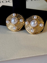 Çelik Yuvarlak İncili Küpe