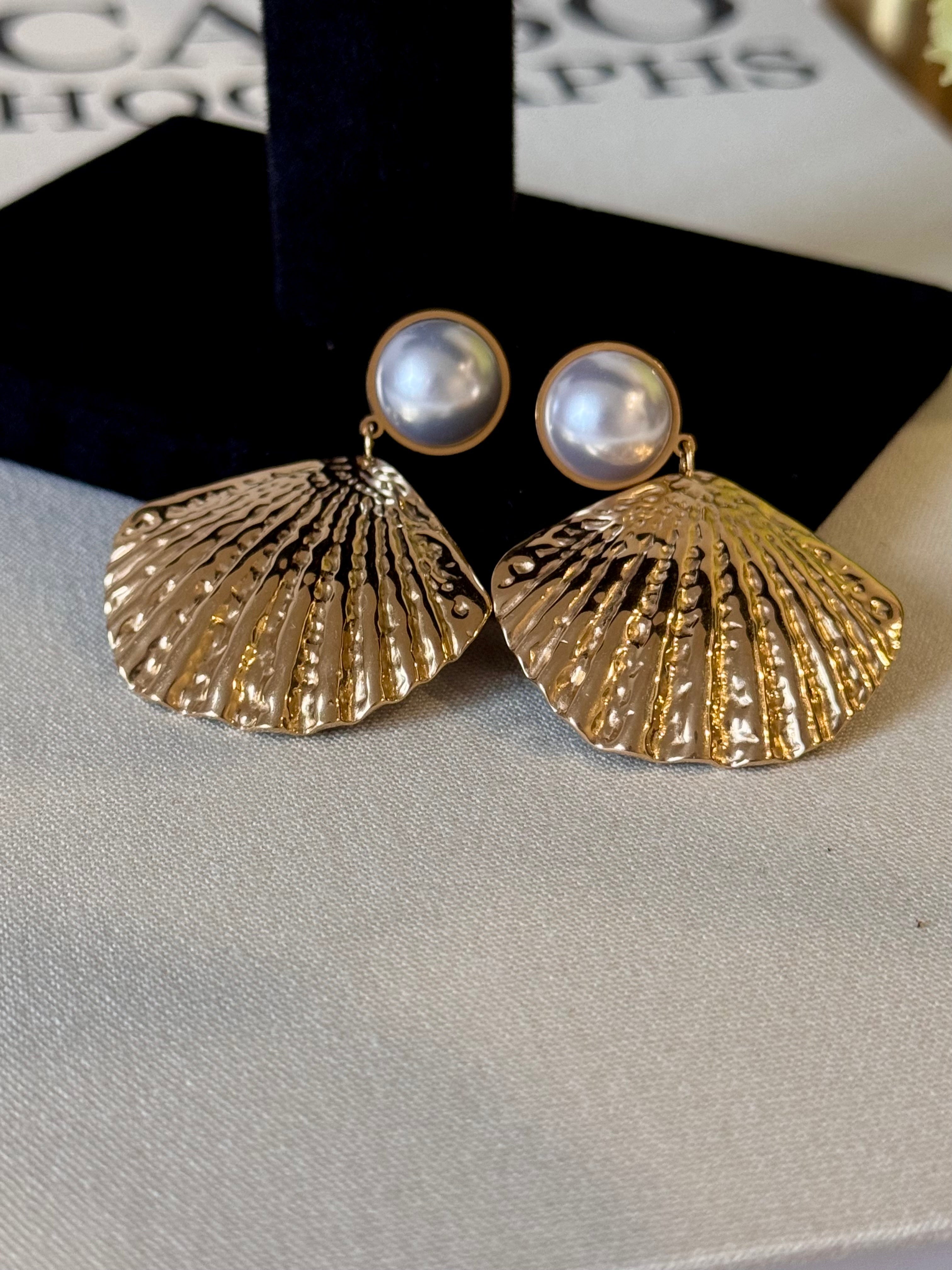 Çelik Deniz Kabuğu Küpe