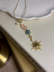 Çelik Aura Güneş Kolye