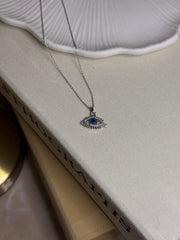 Çelik Taşlı Eye Kolye